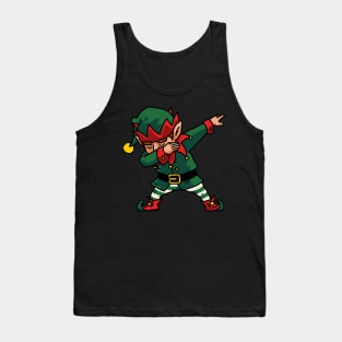 Dabbing Elf Shirt Kids Christmas Gifts Santa Helper Costume 2 Tank Top